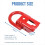 2PCS Front Towing Hook Red New for 2015-2019 FL3Z1 5