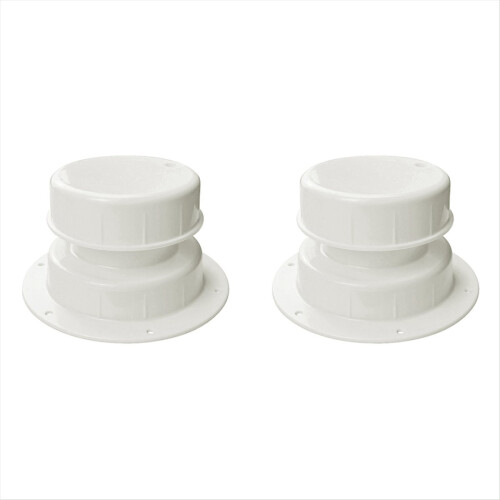 White RV Plumbing Vent Caps Kit 2Pcs Trailer Campe 1