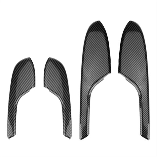 4X Carbon Fiber Interior Door Armrest Panel Trim C 1