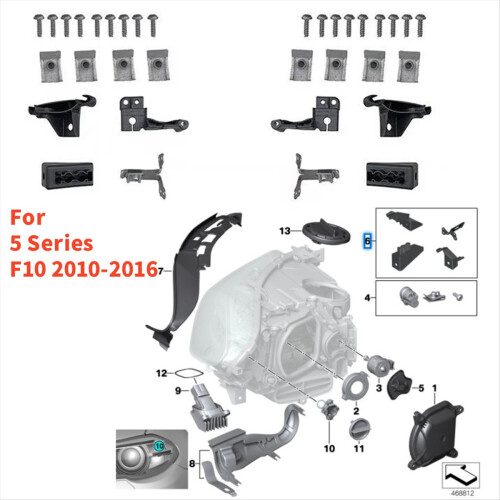 1Pair Front Headlight Bracket Repair Mount Kits fo 2