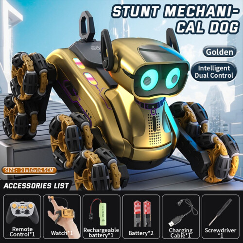 RC Stunt Drift Robot Dog Remote Control Toy with L 2