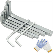 7Pcs Square Head Wrench Set L Shaped Key Kit Chrom