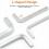 7Pcs Square Head Wrench Set L Shaped Key Kit Chrom 5