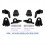 1Set Front Headlight Repair Kits for - E-CLASS W21 5
