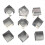 10 Pcs 1inch X Clear Acrylic Square Squares Blocks 1