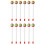 12 Pcs Lollipop Drum Mallet Sticks Round Rainbow H 1