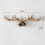 Vintage Deer Antlers Wall Hooks -28cm Mounted Clot 3