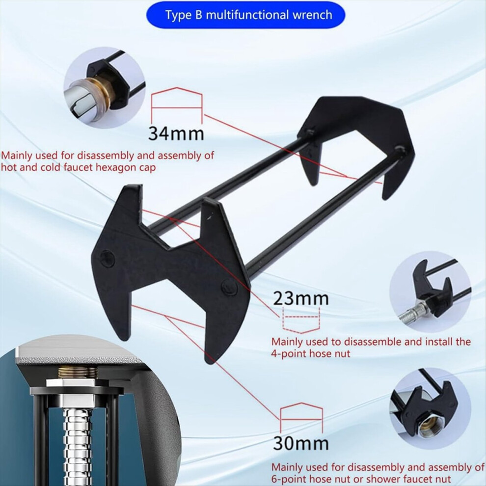 Sink Wrench, Faucet Plumber's Universal Undersink 4852922544317