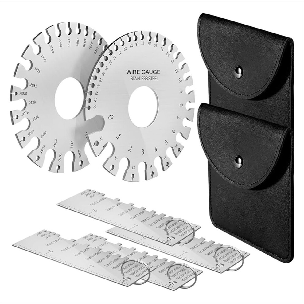 8Pieces Wire Gauge Measuring Tool, Metal Thickness 4852922549633