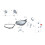 A2138202300 Left Headlight Bracket Repair Kits for 3