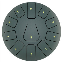 8 Inch Steel Tongue Drum, 11 Note Tambourine with