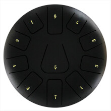 8 Inch Steel Tongue Drum, 11 Note Tambourine with