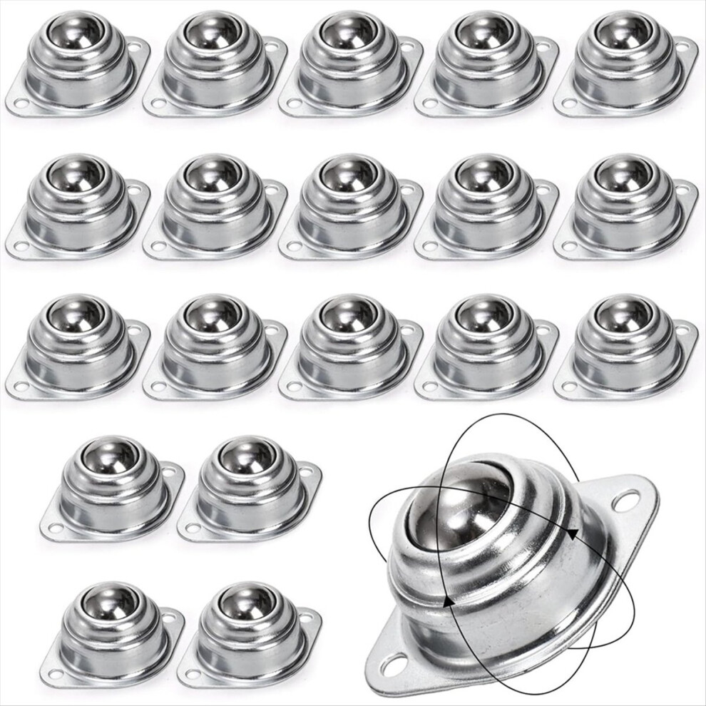 20Pack Ball Transfer Bearing, Steel Swivel Caster 4852922549176
