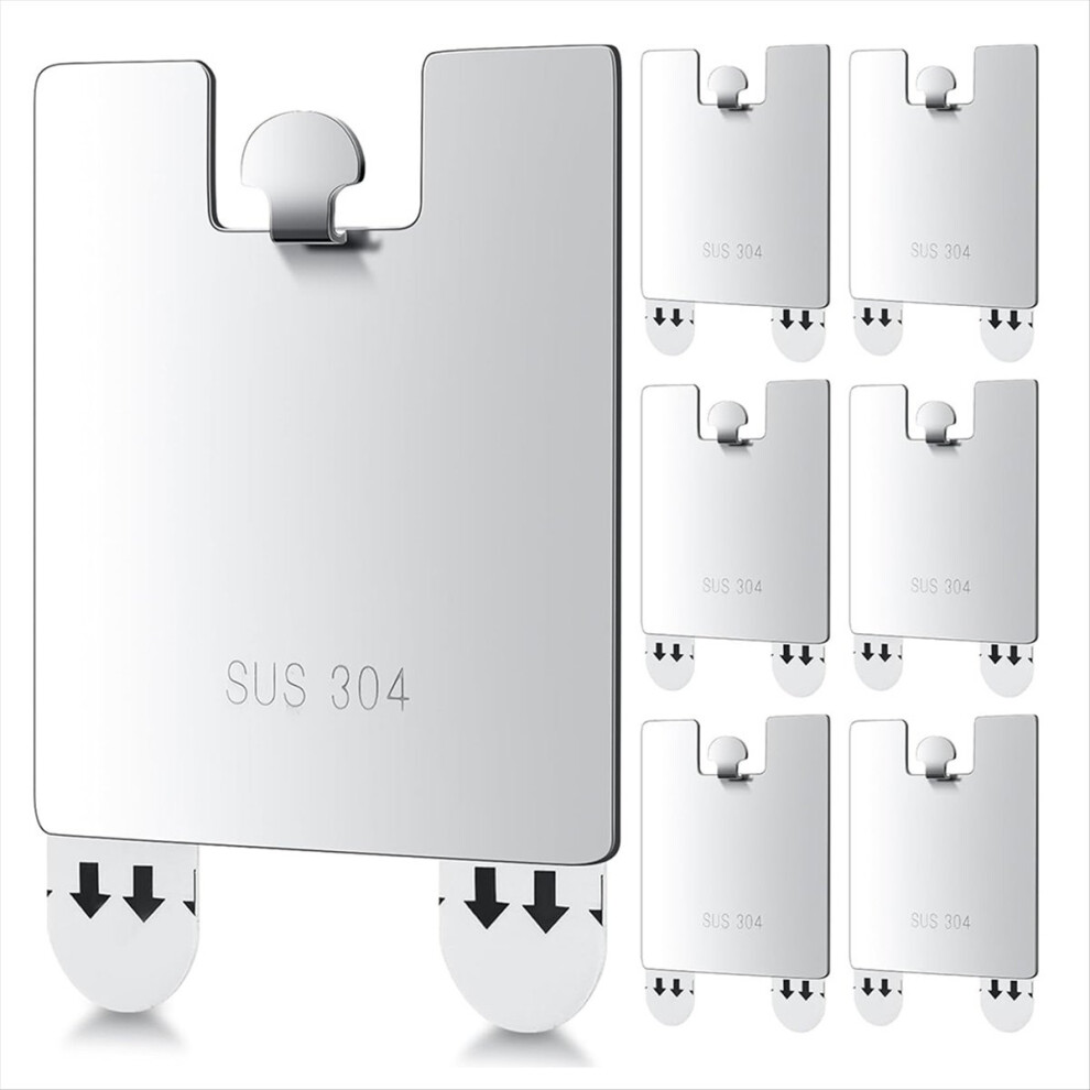 6 Pcs Adhesive Metal Picture Frame Hangers Damage 4852922550196