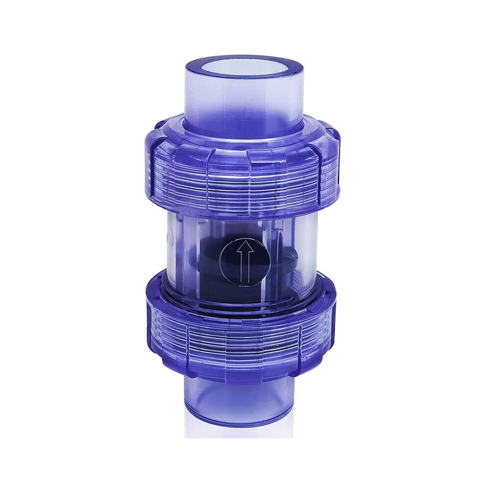 Check Valve 3/4 Inch True Union Transparent U Blue 4852922534462