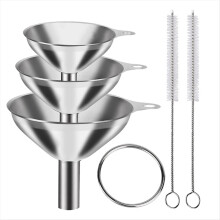 Funnels for Filling Bottles 3Pcs Stainless Steel M