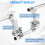 Adjustable Motorcycle Handlebars Handle Bar, Detac 2