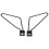 2Pcs Motorcycle Black Saddle Bag Support Rod Mount 1