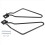 2Pcs Motorcycle Black Saddle Bag Support Rod Mount 3