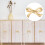 2pcs Gold Brass Bow Dresser Knobs, Vintage Shape D 6
