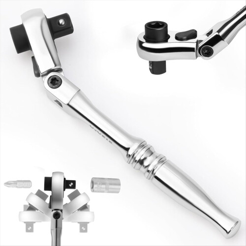 1/4 Ratchet Wrench, 2 in 1 Mini - Socket and Bit R 2