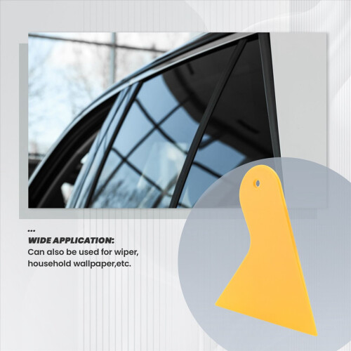 Plastic Yellow Auto Car Window Sticker Film Scrape 2