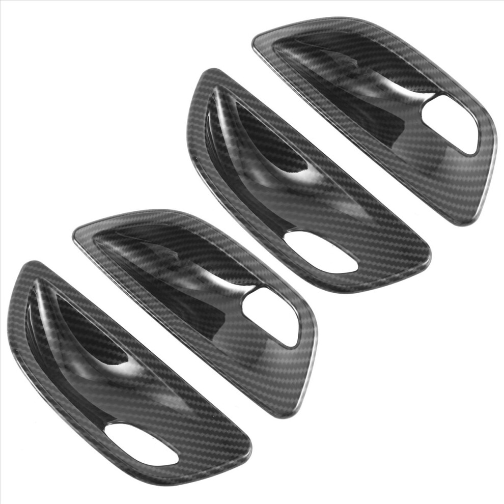 4Pcs Carbon Fiber Interior Door Handle Bowl Cover 4852922572815