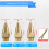 3Pcs Hot Glue- Tips 7/16Inches Thread Copper Nozzl 9