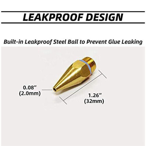 3Pcs Hot Glue- Tips 7/16Inches Thread Copper Nozzl 2