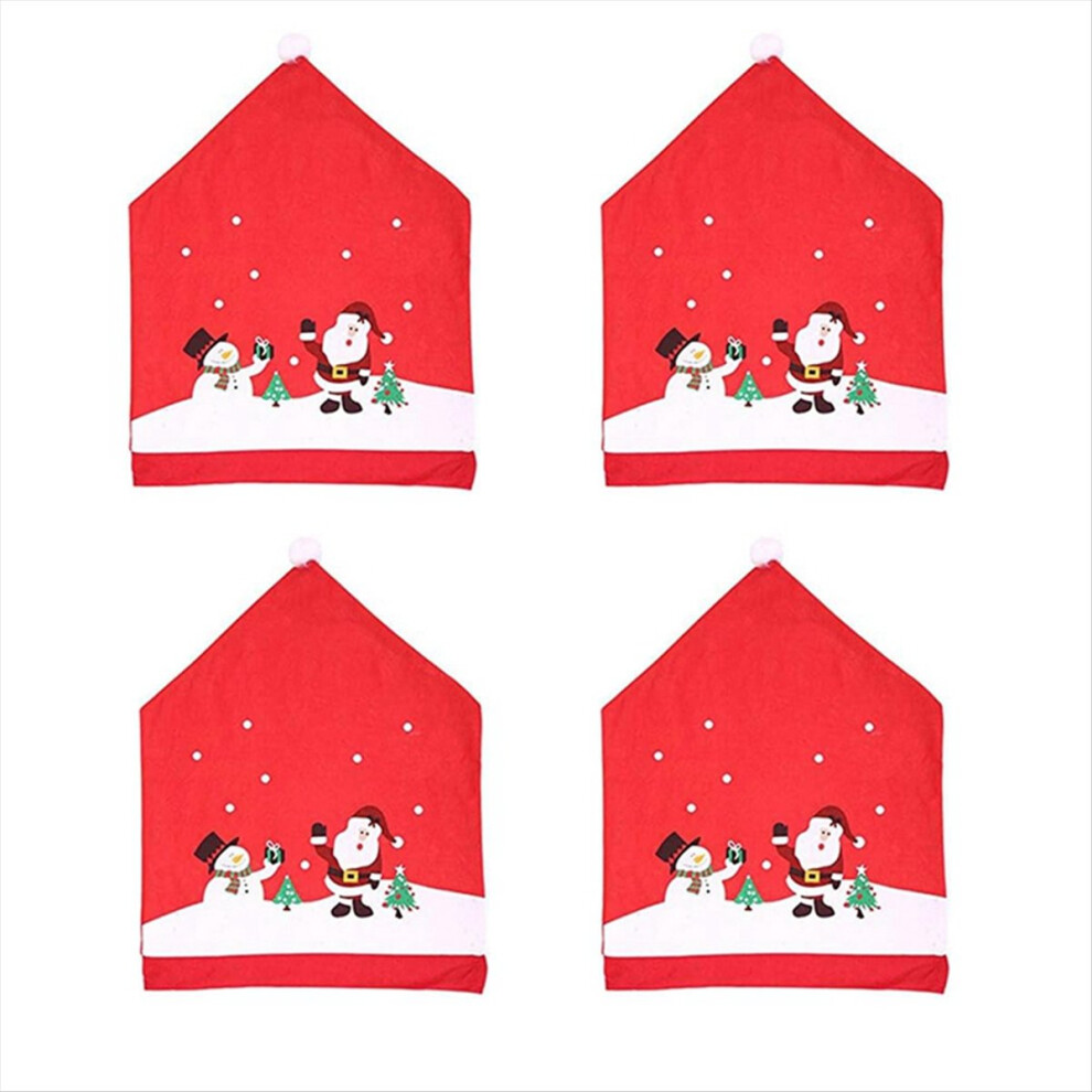 4Pcs Christmas Chair Covers, Santa-Claus & - Xmas 4852922577377