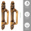 2Pcs European Style Door Handle,Door Pull Handle, 9