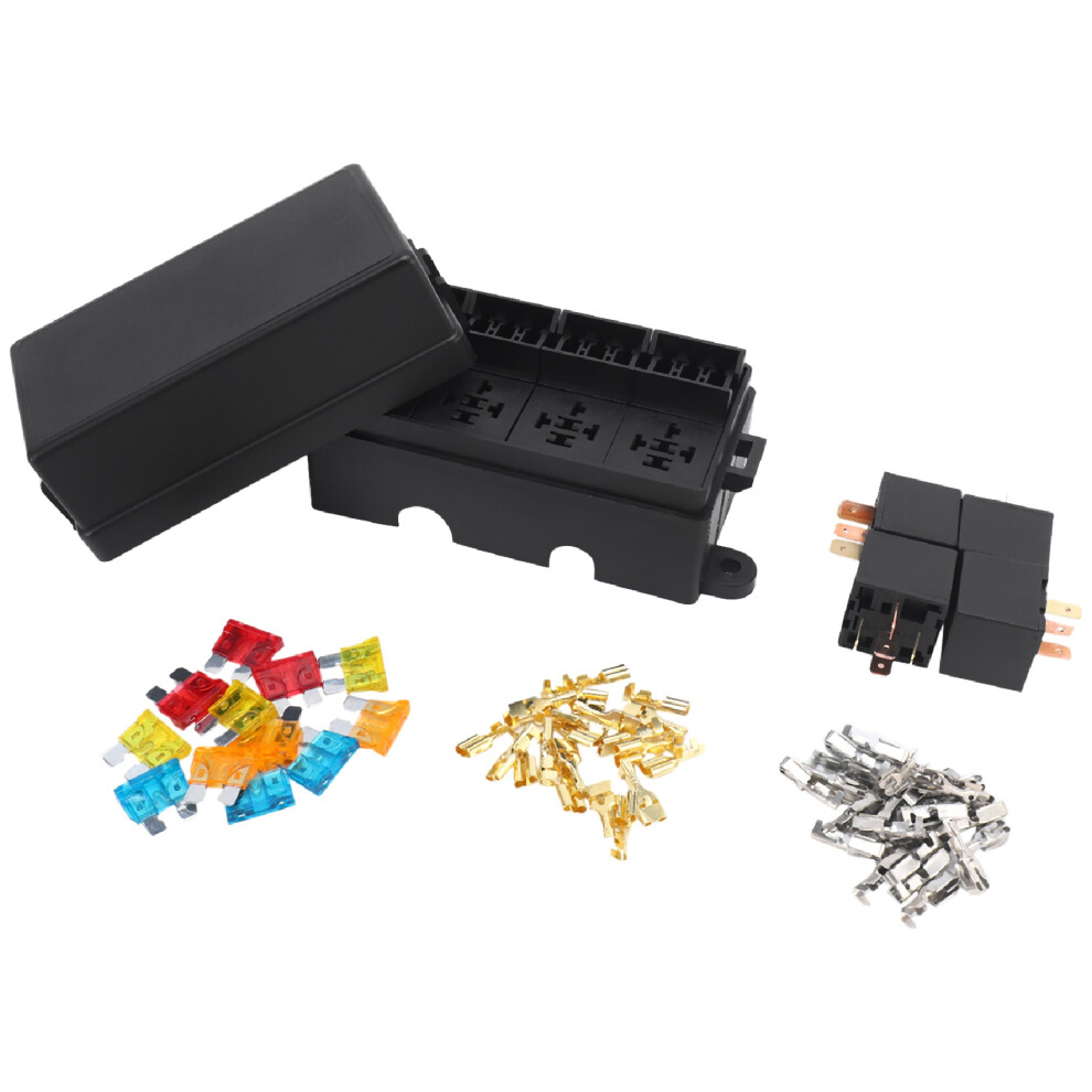 12 Way Blade Fuse Holder Box With Spade Terminals 4852922575014