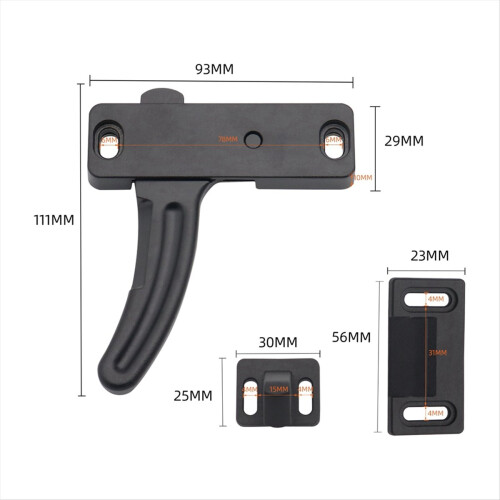 RV Screen Door Latch Set Aluminum Alloy Universal 1