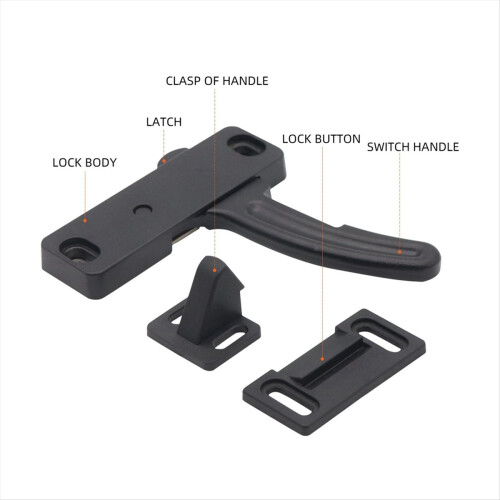 RV Screen Door Latch Set Aluminum Alloy Universal 2