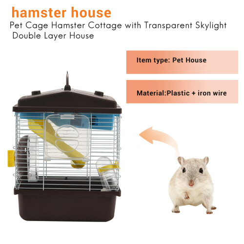 Pet Cage Hamster Cottage with Transparent Skylight 2