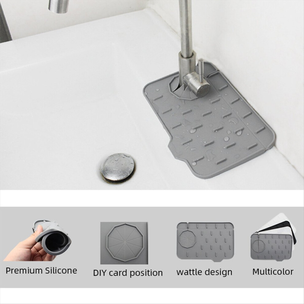 4Pcs Kitchen Faucet Mat Sink Splash Guard Silicone 4852922598570