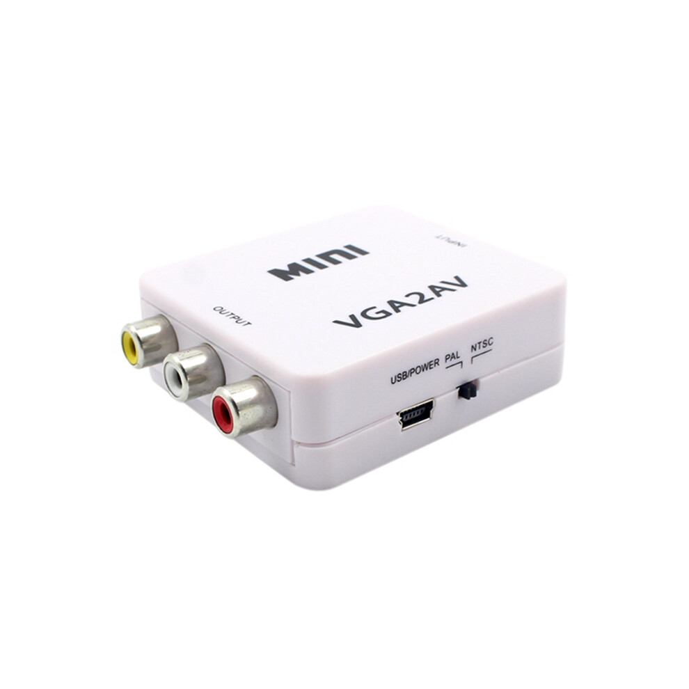 Vga To Av Mini Converter Scaler Adapter Support 10 4852922573744
