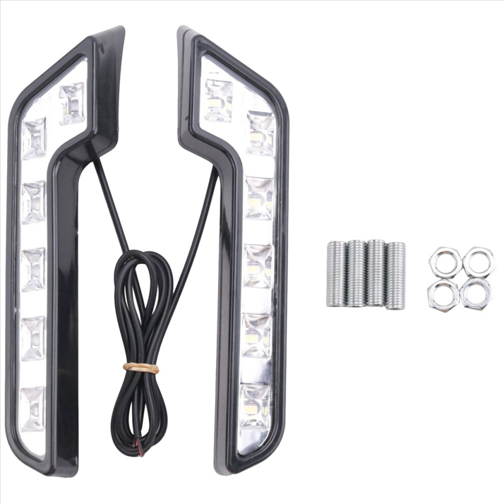 2X 12V Super Bright Drl Led Daytime Running Lights White 4851649198308