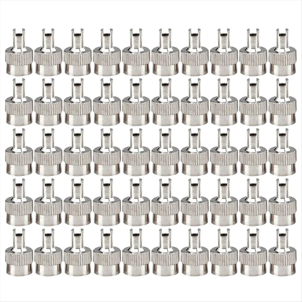 50Pcs Slotted Heads Valve Stem Caps Leak-Proof Met 4852922585693