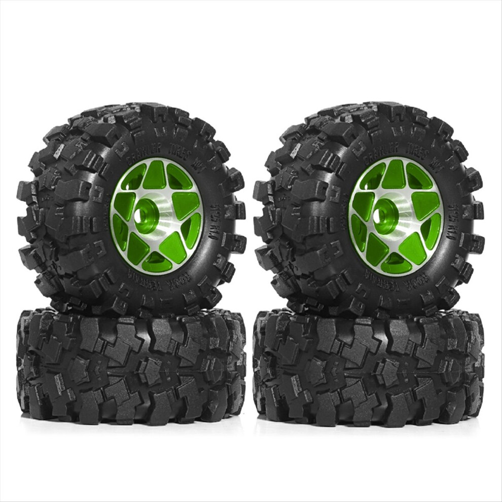4Pcs 57Mm 1.0Inch Metal Beadlock Wheel Tire Set Fo 4852922583019
