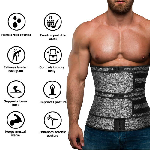 Waist Trainer Trimmer Belly Slimming Belt Adjustab 2