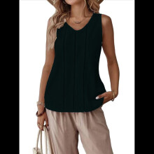 Linen Tank Tops for Women Summer Casual Loose V Ne