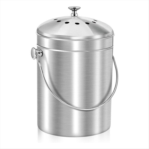 Compost Bucket for Kitchen Countertop,1.3 Gallon S 1