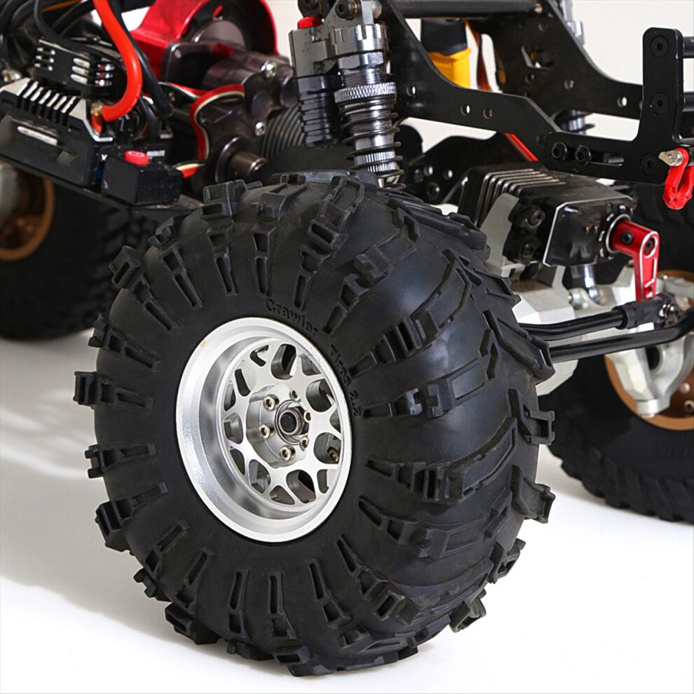 Rc Remote Control Model Car Tires Metal Wheels Upg Silver 4852922598044