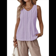 Linen Tank Tops for Women Summer Casual Loose V Ne