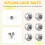 50pcs M2 Zinc Plated Self-Locking Nylon Insert Hex 8