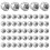 50pcs M2 Zinc Plated Self-Locking Nylon Insert Hex 4