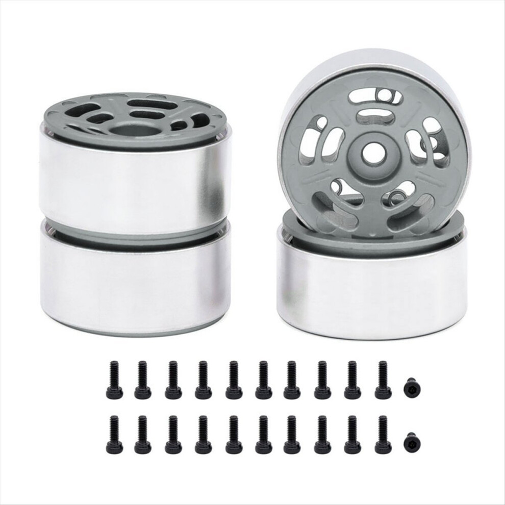 4Pcs 1.0In Metal Wheel Rims For 1/24 1/18 Rc Crawl 4852922579470