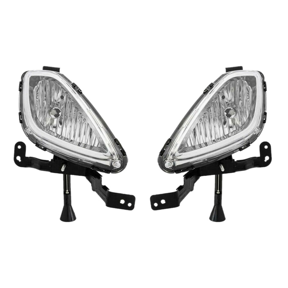 2X Clear Front Bumper Fog With 881 Bulbs For Light 4851649173152
