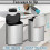 Hanging Kitchen Stainless-Steel Small Trash Can wi 3